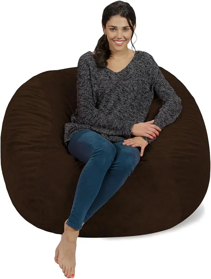 ELORA ChillZen 4FT Microfiber Bean Bag Chair – Memory Foam Lounge Seat | 48'' W