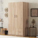ALISON TimberHue Classic Wooden Wardrobe – 2-Door Freestanding Closet Cabinet