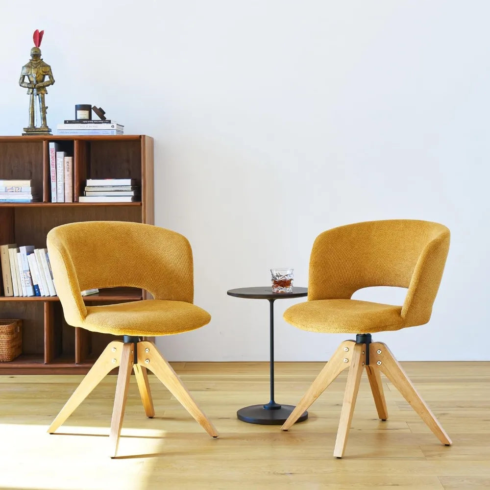 RYDER Liora Mid-Century Swivel Accent Chair – Upholstered Desk/Vanity Chair - 18.7"W