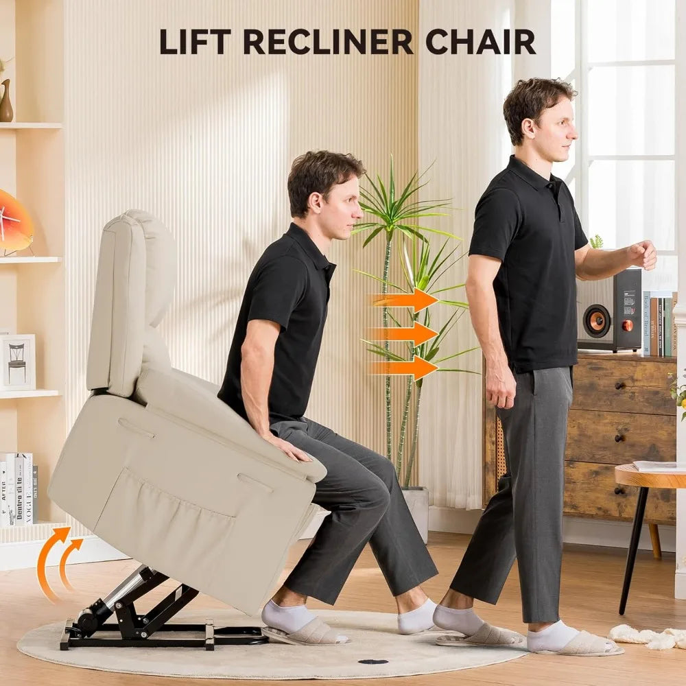 COOPER Power Lift Recliner for Elderly with Heat & Massage – 33.4" W