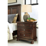 HARLEY Wood Nightstand with 2 Drawers and Hidden Storage - 28.75'' Wide