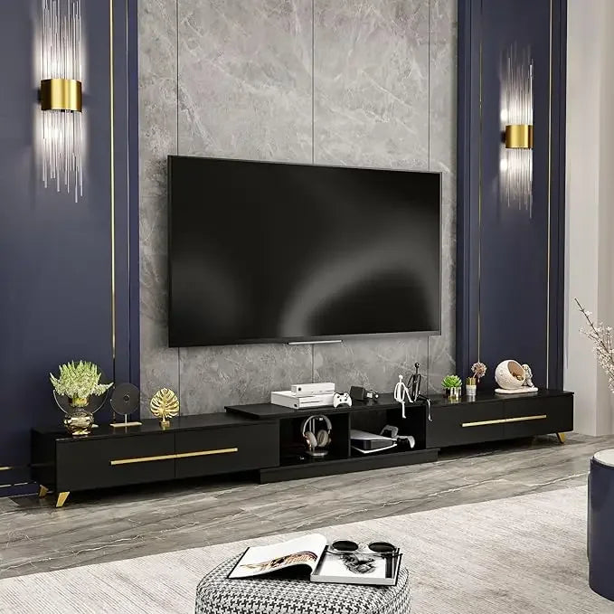 COLTON Modern TV Console with Adjustable Length – (95-134 inches)