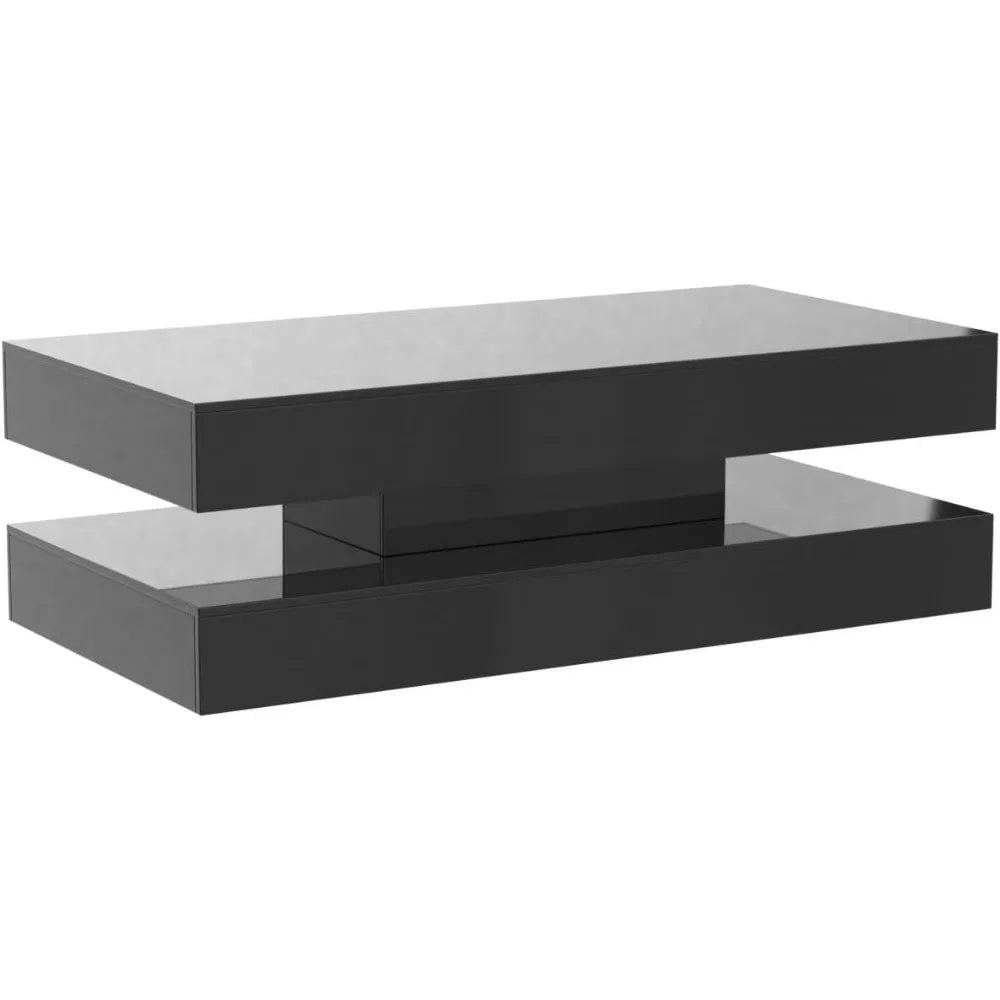 NAOMI Nevalux LED High Gloss Coffee Table – 47.25" W
