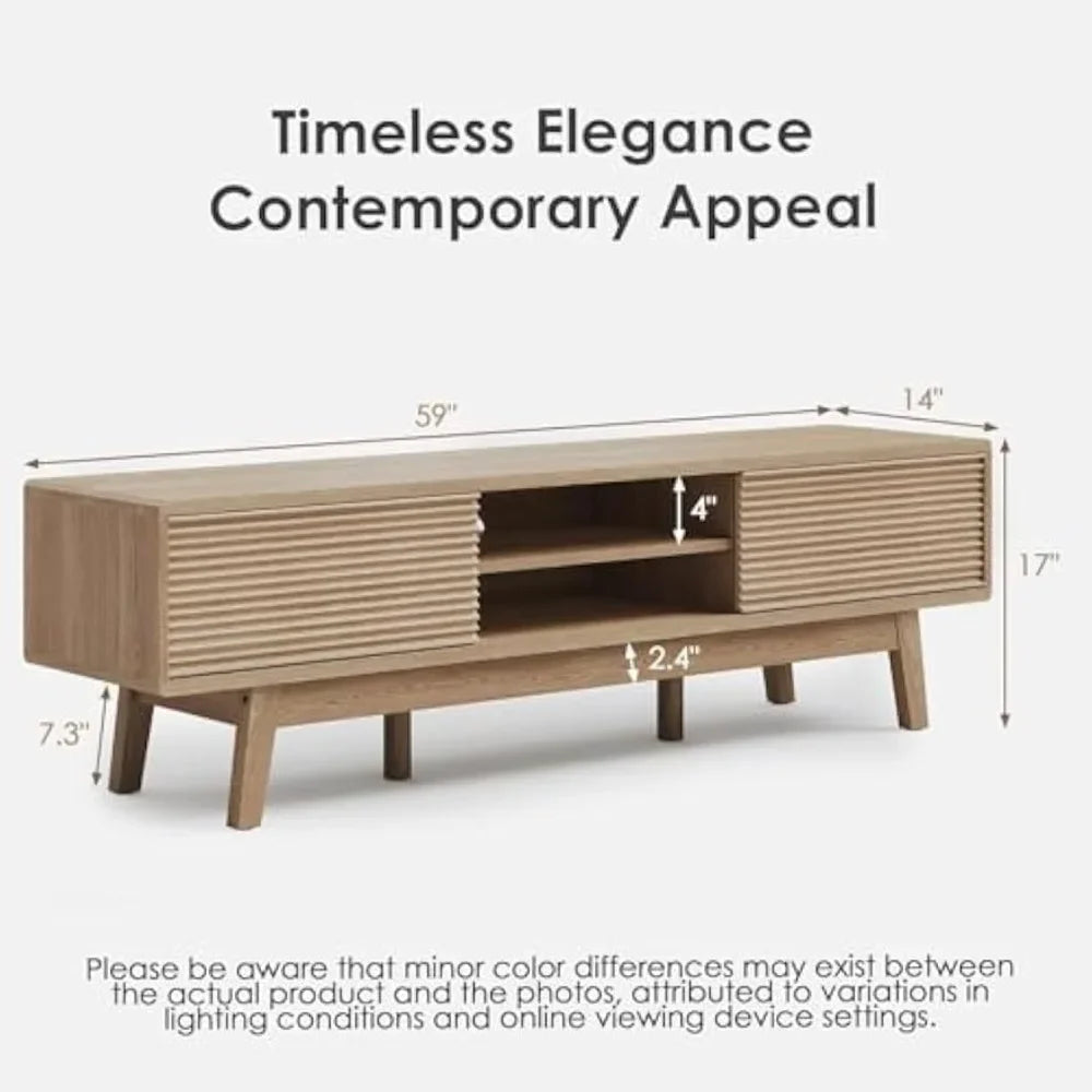CHARLES Mid-Century Modern TV Console 59"W