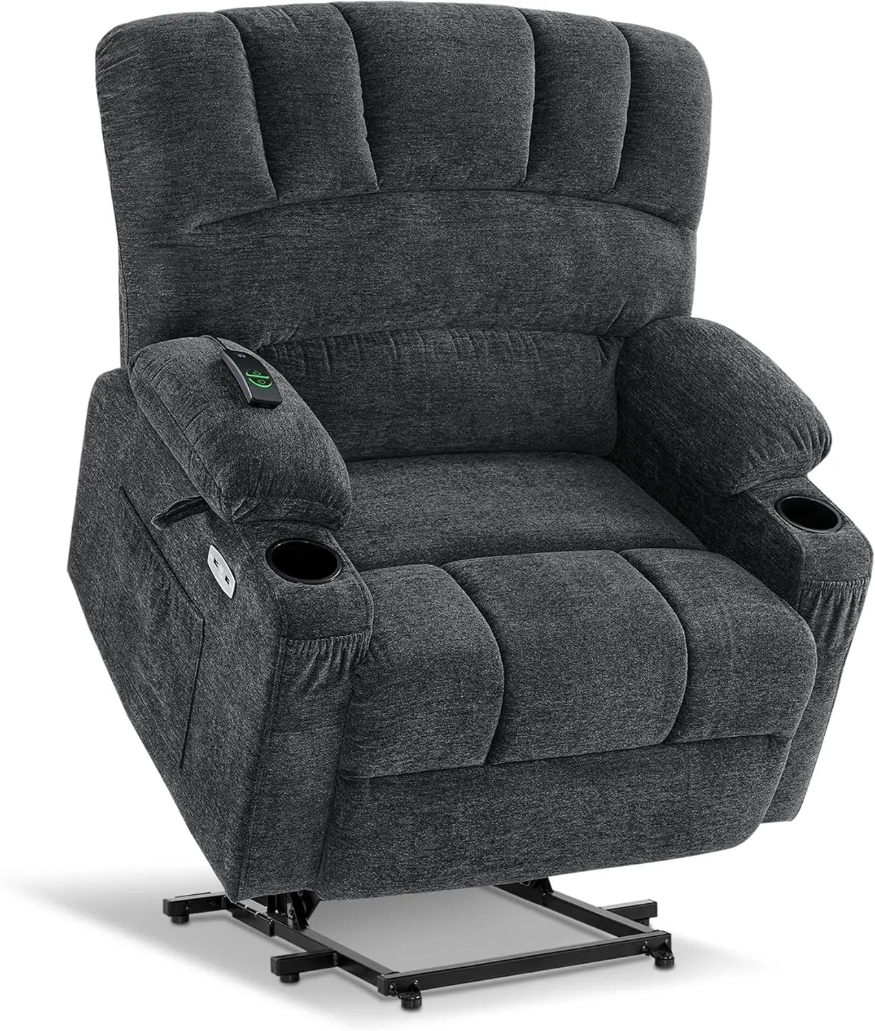 MELANIE Large Power Lift Recliner Chair Sofa with Massage and Heat for Big – 41.7" W