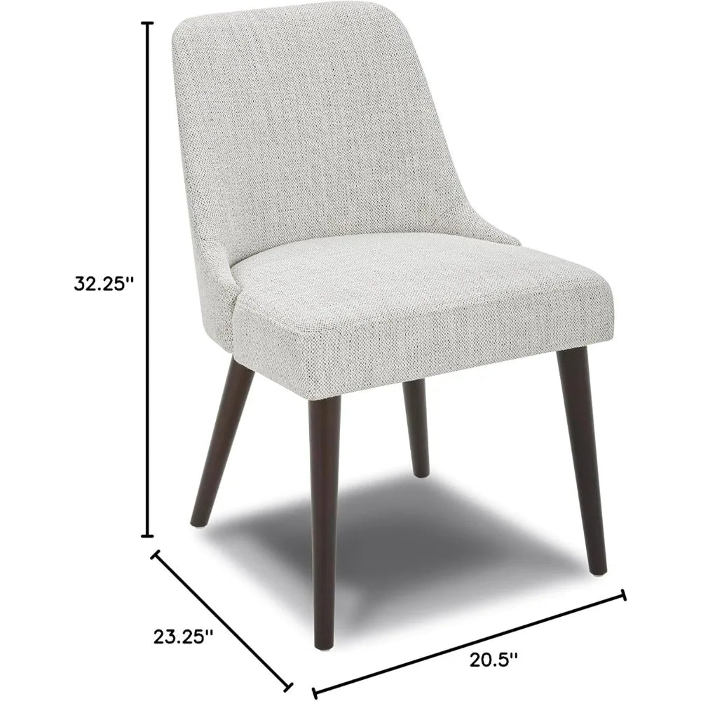 MILA Mid-Century Modern Dining Chairs Upholstered Fabric Accent Chair - 20.5" W