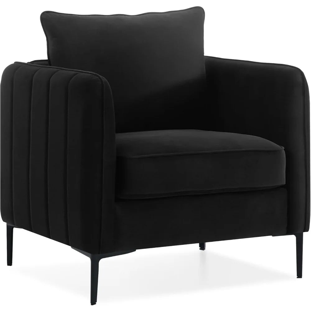 MARIA Modern Velvet Accent Chair - Upholstered Armchair - 32.68" W