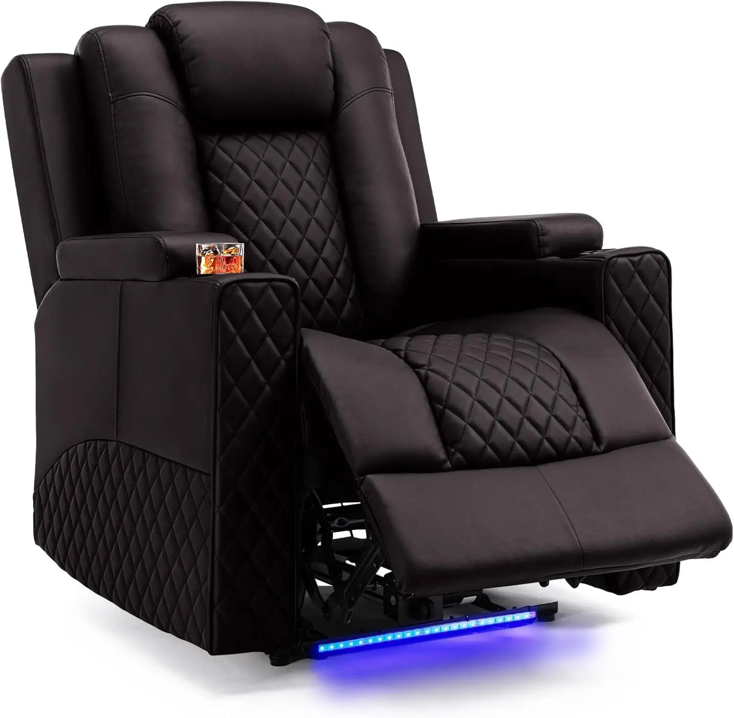 KAYDEN Power Recliner Chair - Electric Massage Recliner Sofa for Living Room - 32.5" W