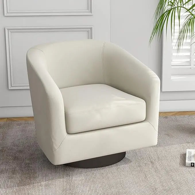 VINCENT Swivel Barrel Accent Chairs Set of 2 – Modern Armchair - 28.79" W