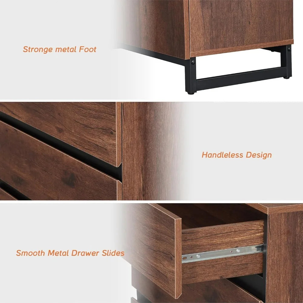 ASPEN Rustic Brown 9-Drawer Modern Wooden Dresser – 94.5'' Wide