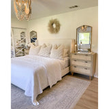 LONDON Boho Rattan Nightstand Set - 3-Drawer Woven Cane Dresser for Bedroom & Living Room - 31.5''
