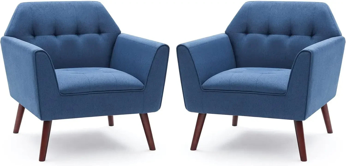 JESUS Jovie Mid-Century Tufted Accent Chair -30.3"W