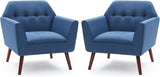 JESUS Jovie Mid-Century Tufted Accent Chair -30.3"W