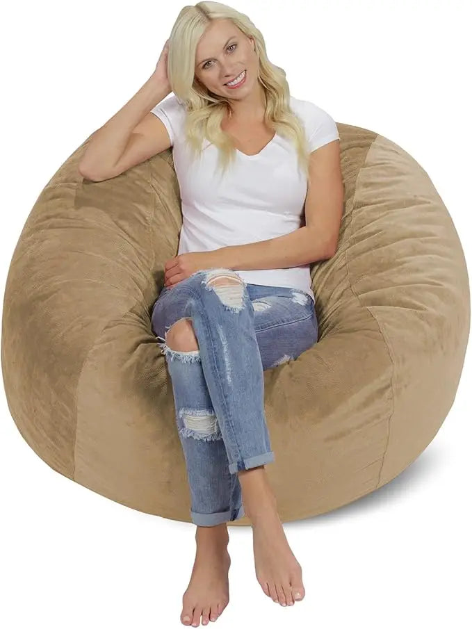 ELORA ChillZen 4FT Microfiber Bean Bag Chair – Memory Foam Lounge Seat | 48'' W
