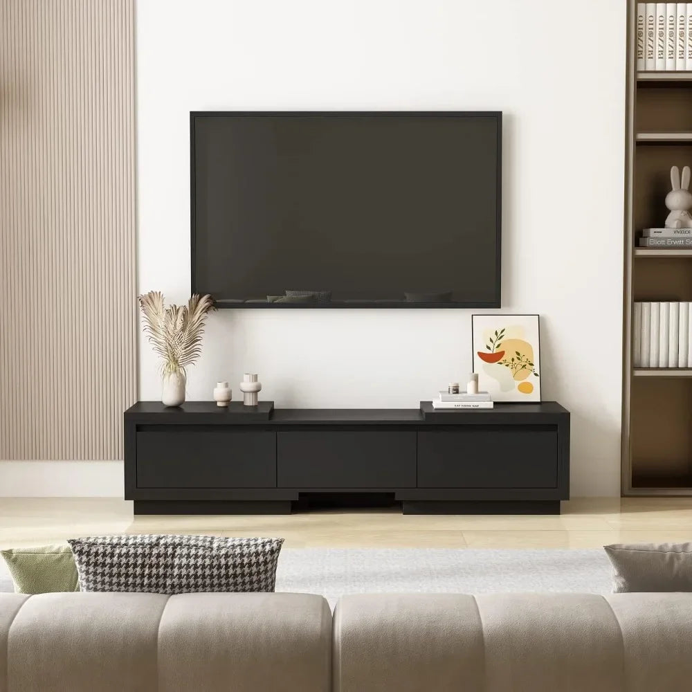SOPHIE Modern Extendable TV Stand with 3 Drawers - 65.4" W