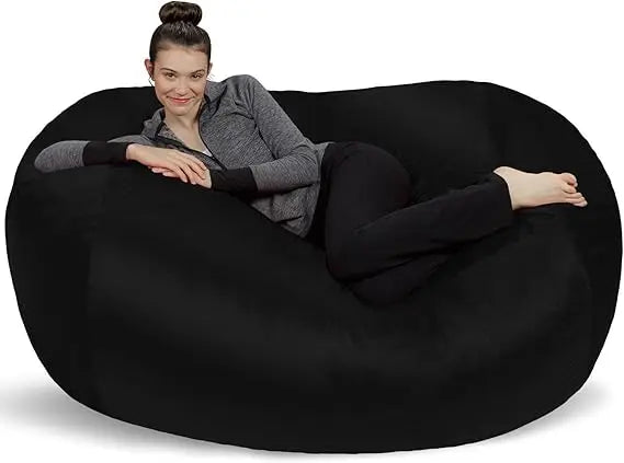 CARMEN LoungaNest XL Plush Bean Bag Lounger – Memory Foam Sofa Style | 72'' W