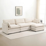 ALANA Velarno Corduroy Oversized Modular L-Shaped Sectional Sofa – Modern Style – 112.2"W