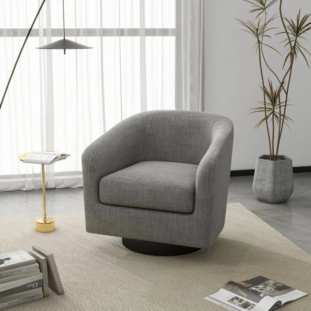 ALEX 360° Swivel Barrel Accent Chair – Modern Round Armchair, 28.79" W