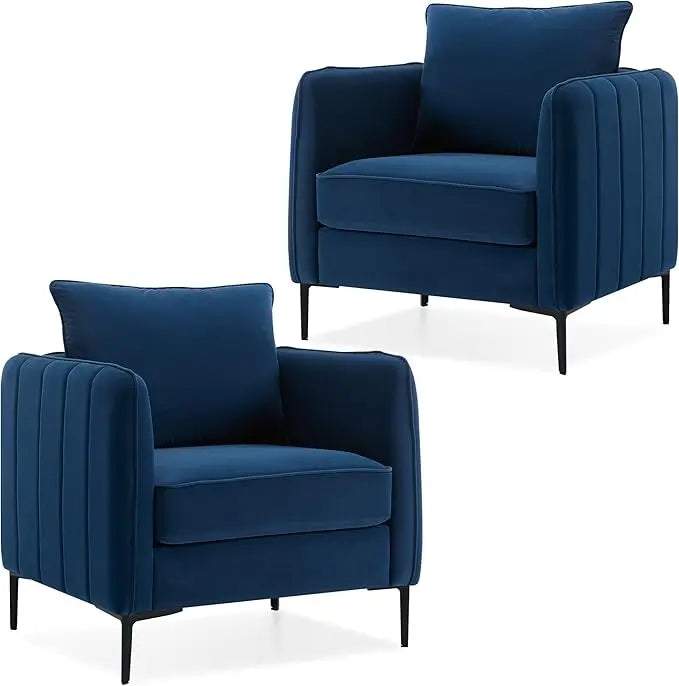 MARIA Modern Velvet Accent Chair - Upholstered Armchair - 32.68" W