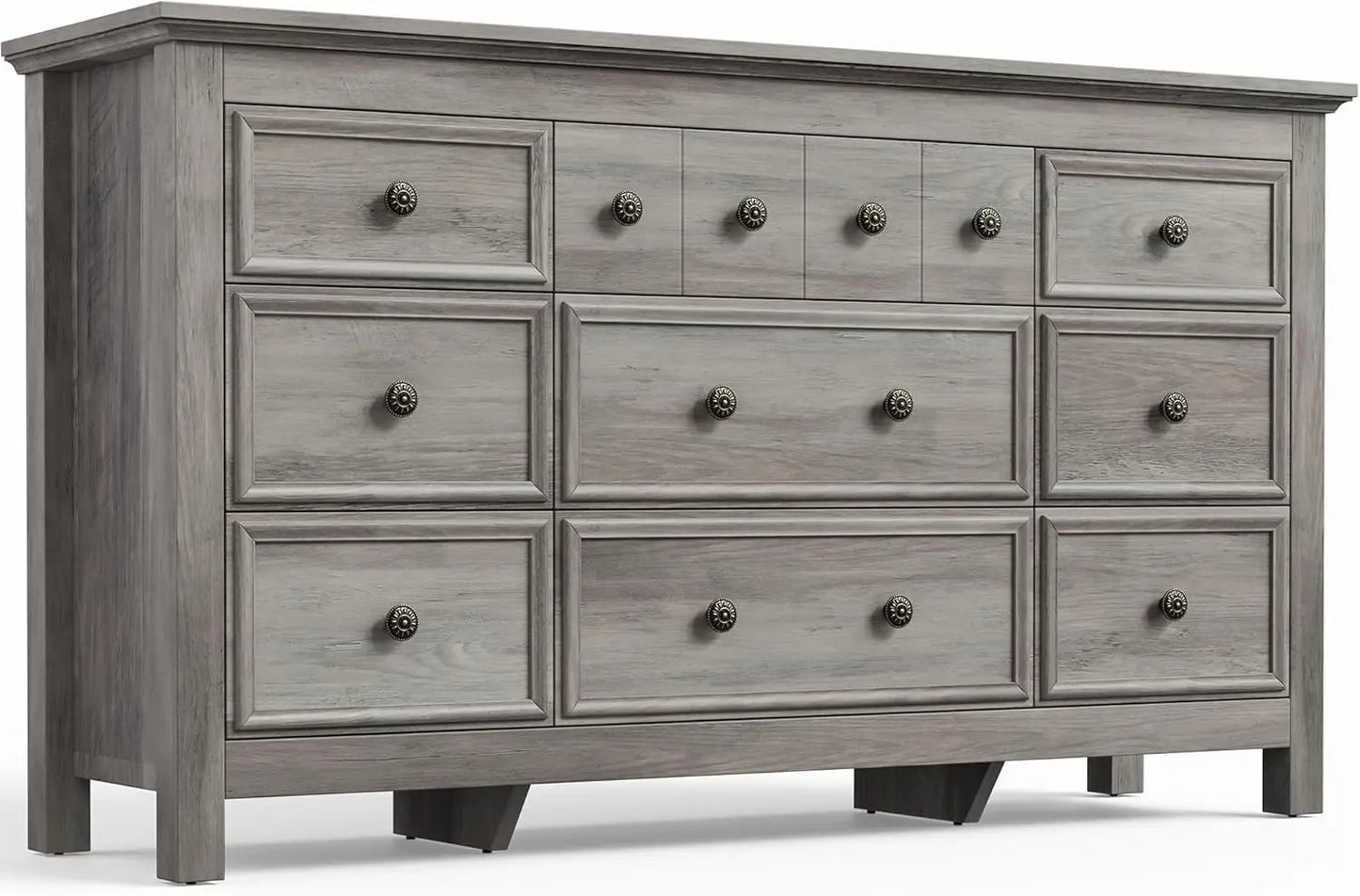 VIVIENNE Minimalist Modern 9-Drawer Wooden Dresser - 58" Wide