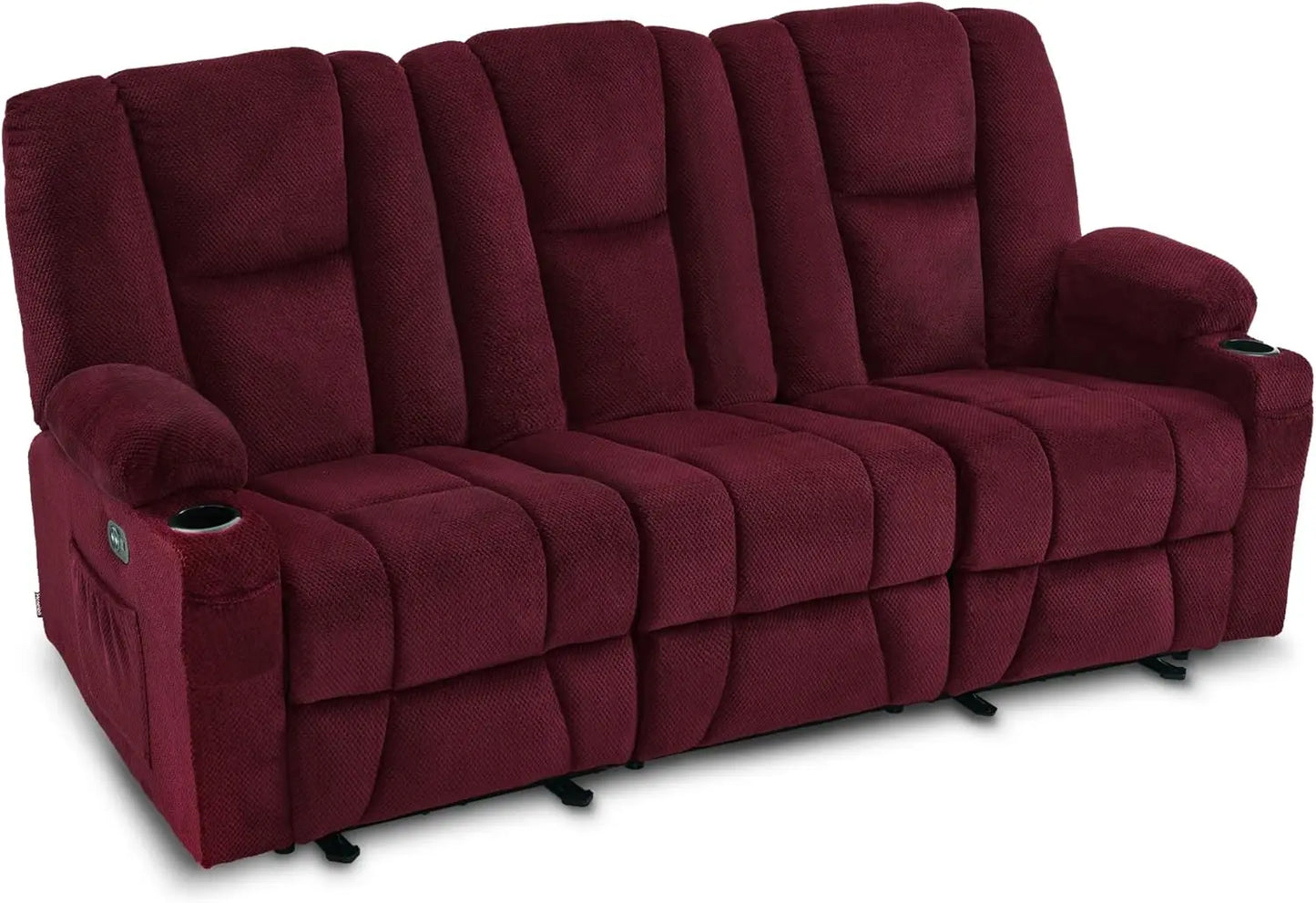 EASTON Power Reclining Sofa with Heat & Vibration, 3-Seat Dual Recliner Sofa - 81.1" W