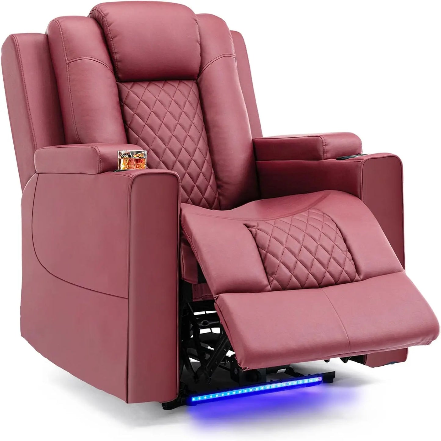 KAYDEN Power Recliner Chair - Electric Massage Recliner Sofa for Living Room - 32.5" W