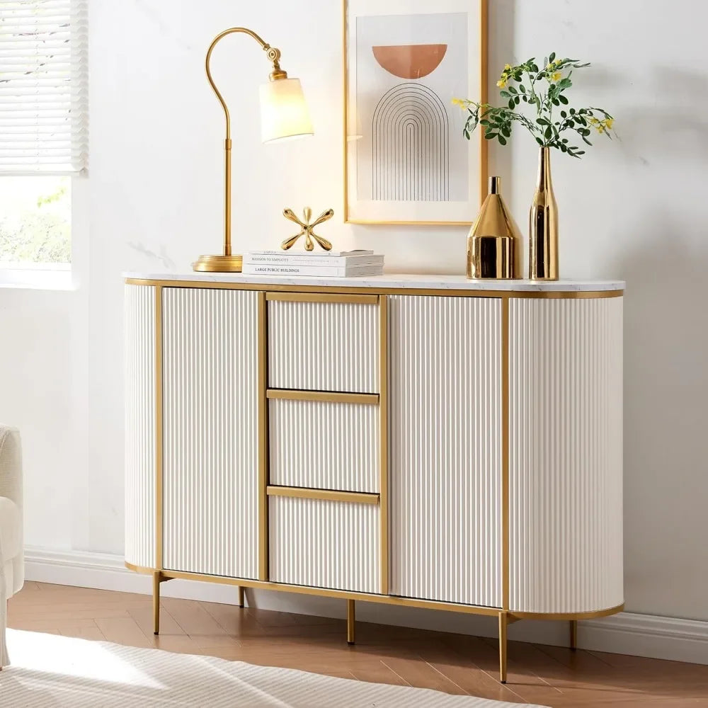CAMERON Modern Fluted Sideboard Console Table – 54" W
