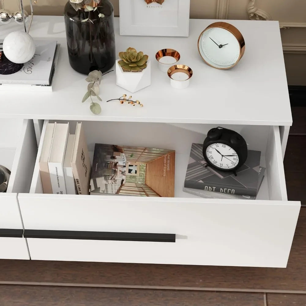 COLTON Modern TV Console with Adjustable Length – (95-134 inches)