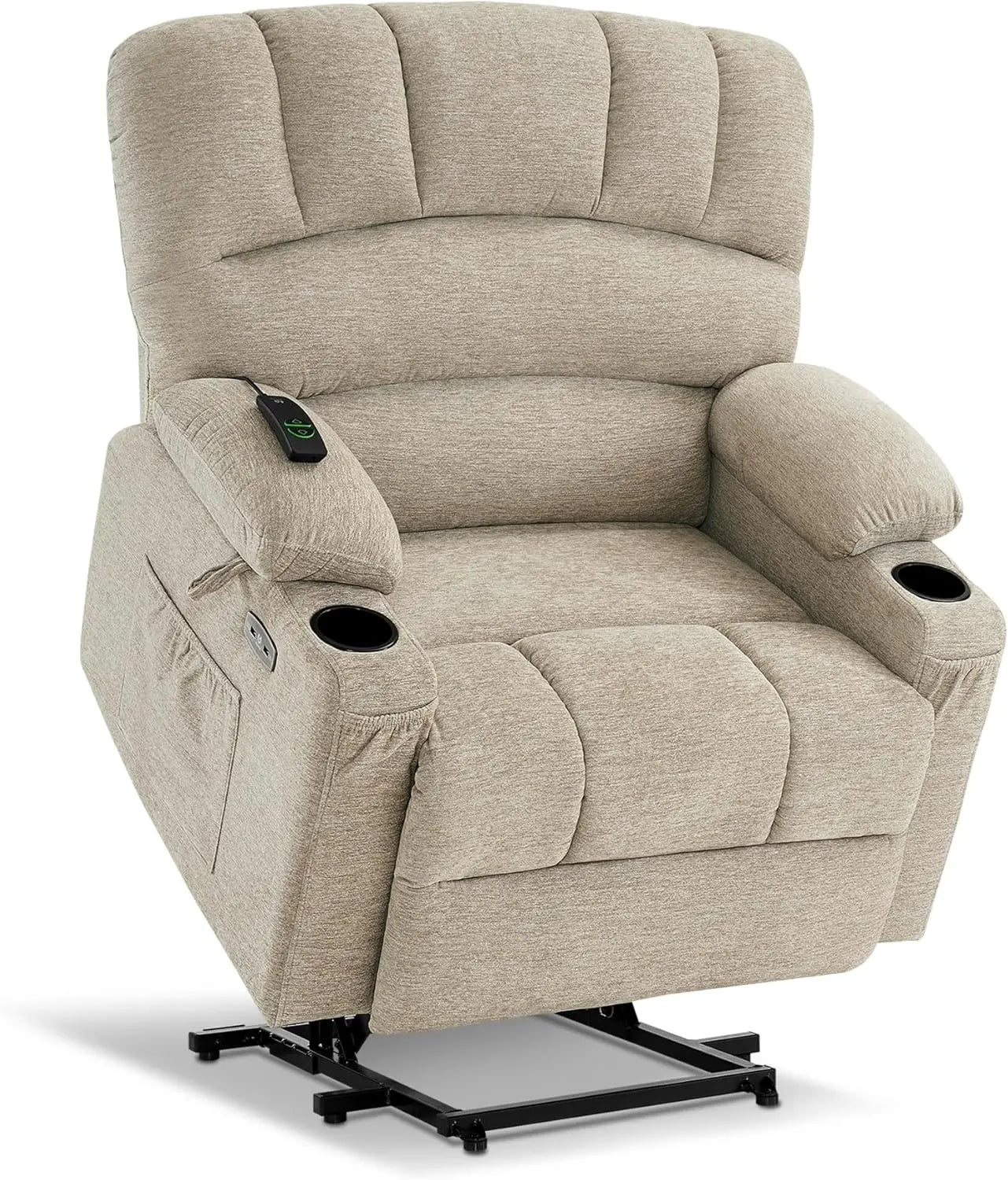 MELANIE Large Power Lift Recliner Chair Sofa with Massage and Heat for Big – 41.7" W