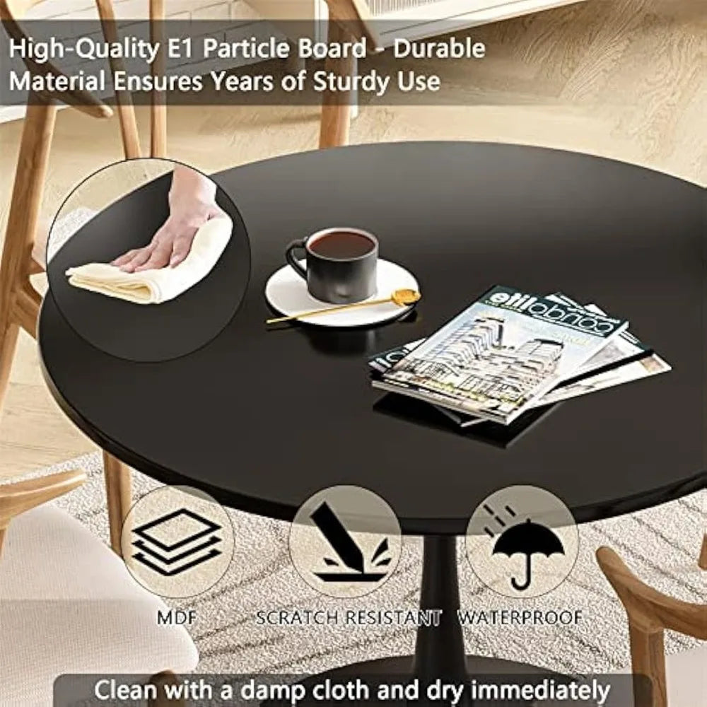 REECE Modern Mid-Century Tulip Round Dining Table - 31.5" D