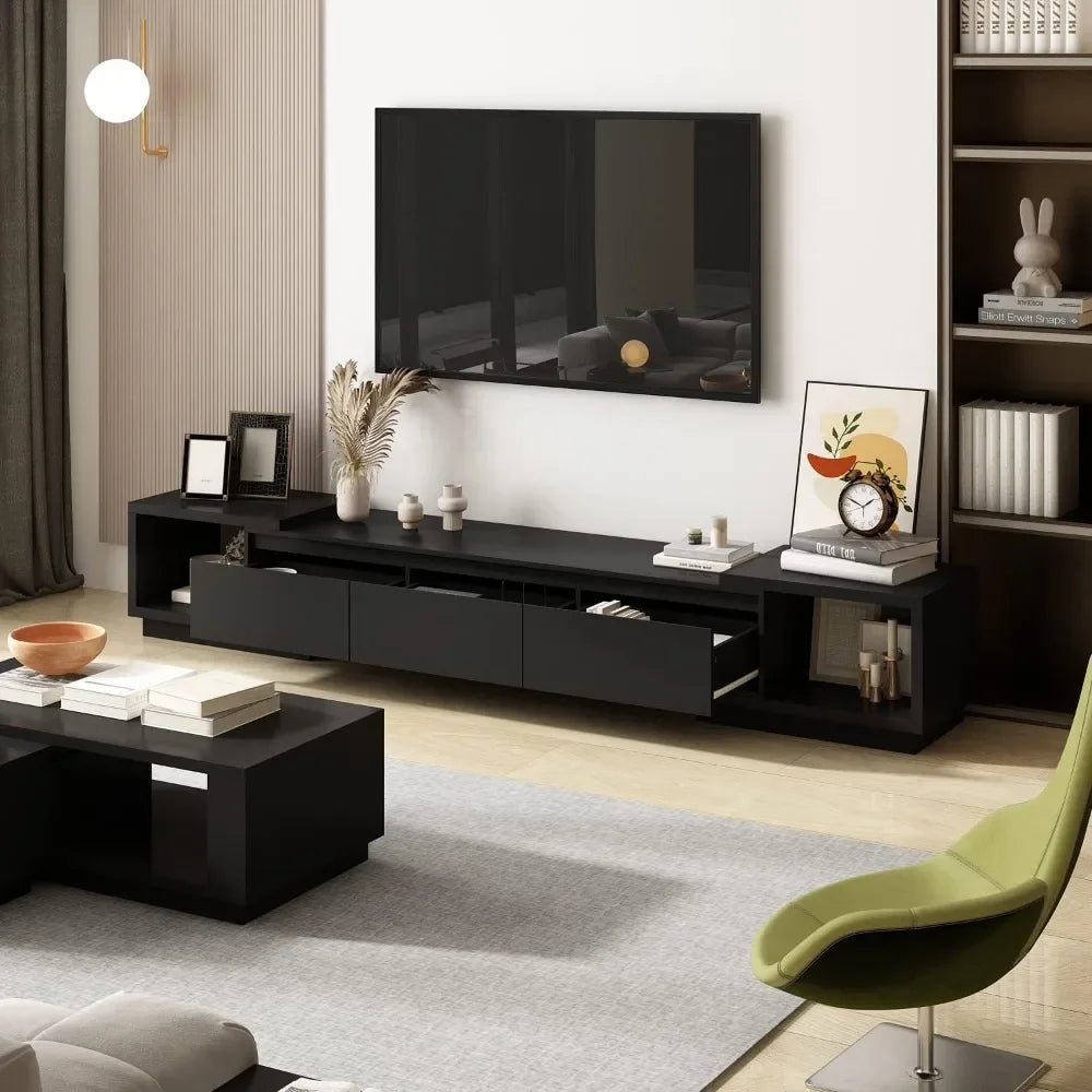 SOPHIE Modern Extendable TV Stand with 3 Drawers - 65.4" W