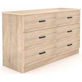 LUCILLE Modern Wood Dresser for Bedroom - 47.24'' Wide, 6 Drawers Storage Cabinet