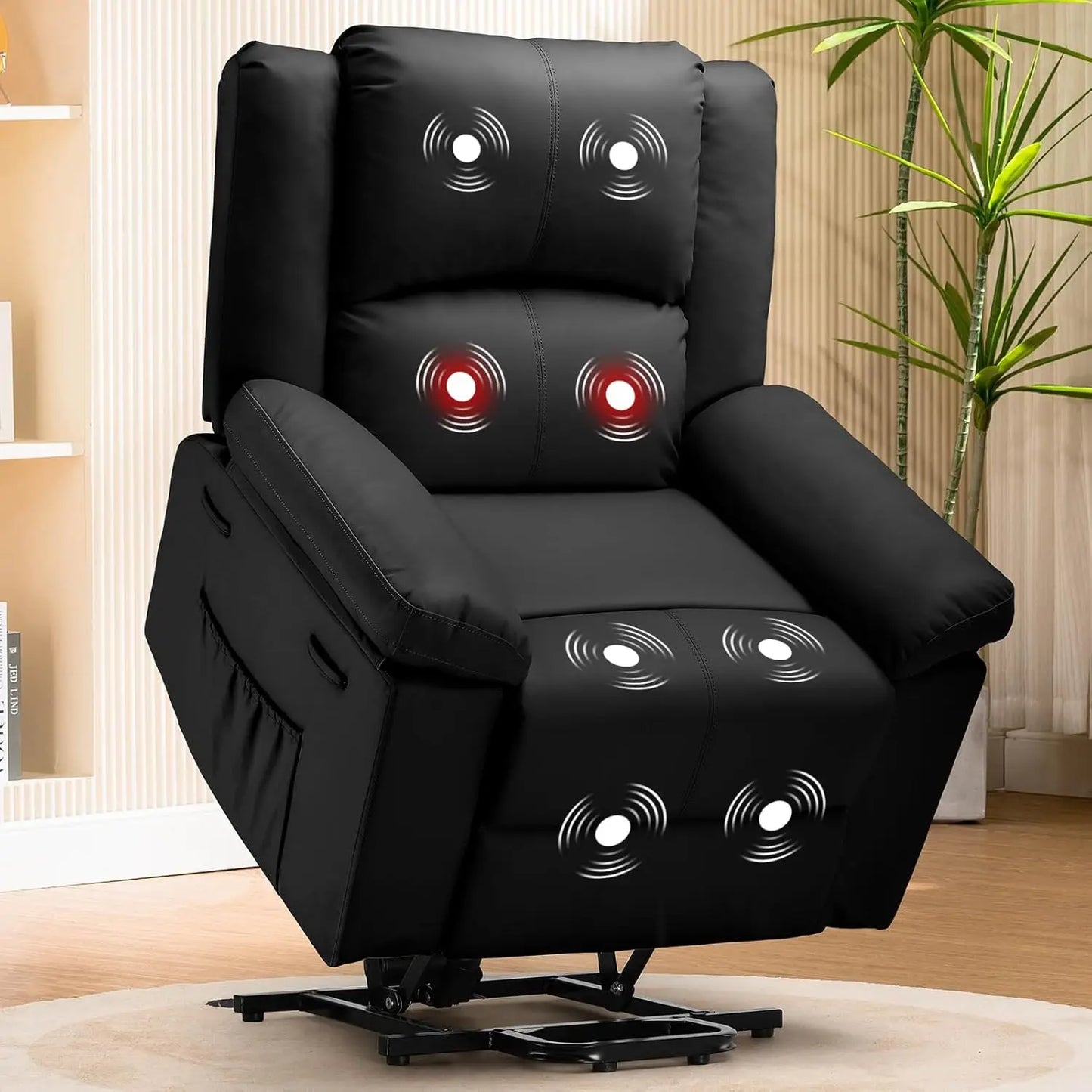 COOPER Power Lift Recliner for Elderly with Heat & Massage – 33.4" W