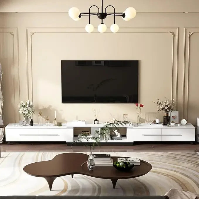 COLTON Modern TV Console with Adjustable Length – (95-134 inches)