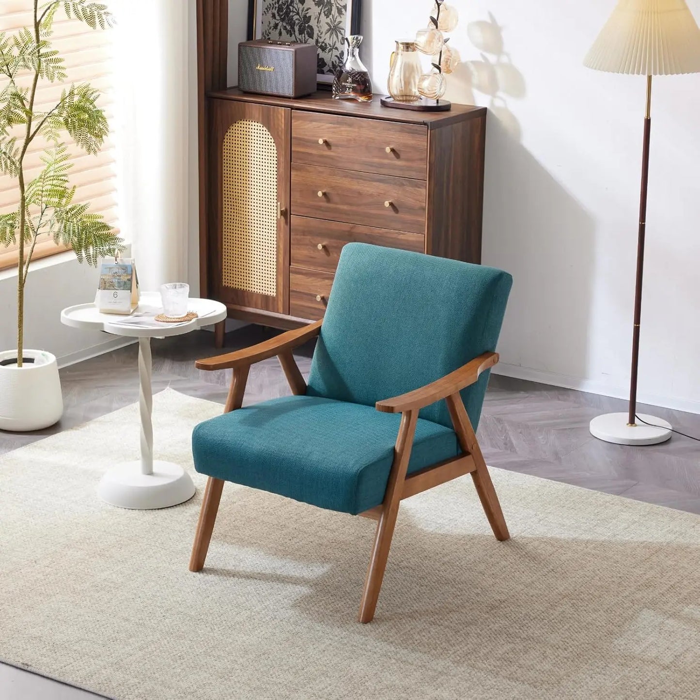 ANDREA Solara Retro Mid-Century Accent Lounge Chairs Set – 21.7" W