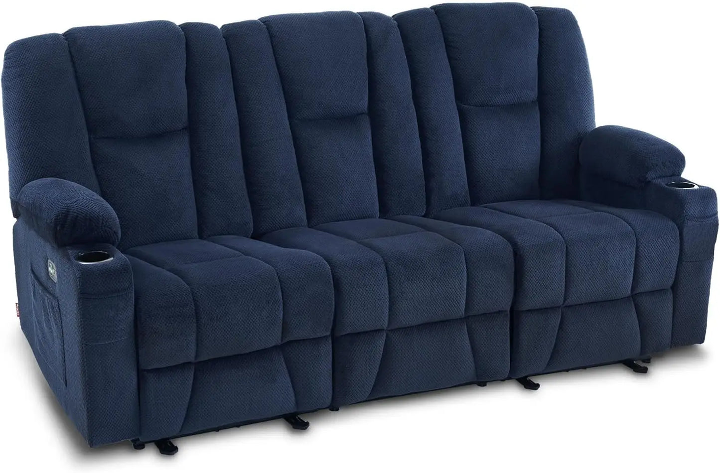 EASTON Power Reclining Sofa with Heat & Vibration, 3-Seat Dual Recliner Sofa - 81.1" W