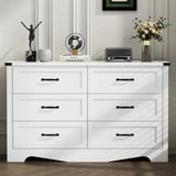 NYLA Modern Minimalist Wide Wooden Dresser - 47''