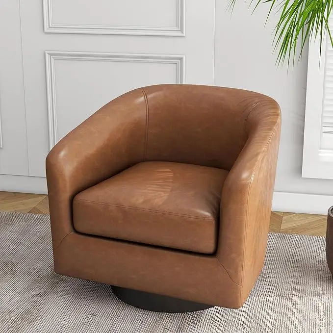 VINCENT Swivel Barrel Accent Chairs Set of 2 – Modern Armchair - 28.79" W