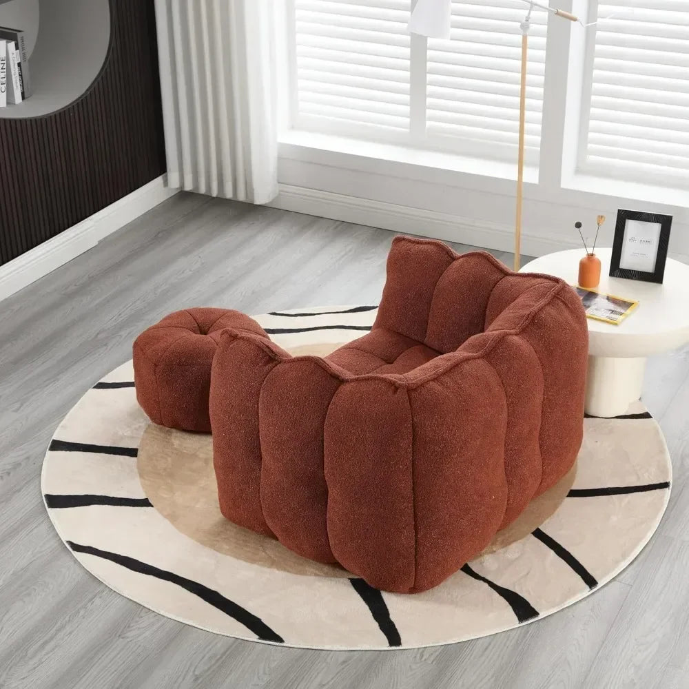 MARYAM Modern Tufted Chenille Bean Bag Sofa Chair – 36'' Wide