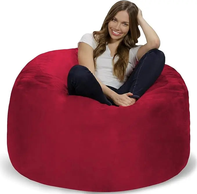 ELORA ChillZen 4FT Microfiber Bean Bag Chair – Memory Foam Lounge Seat | 48'' W