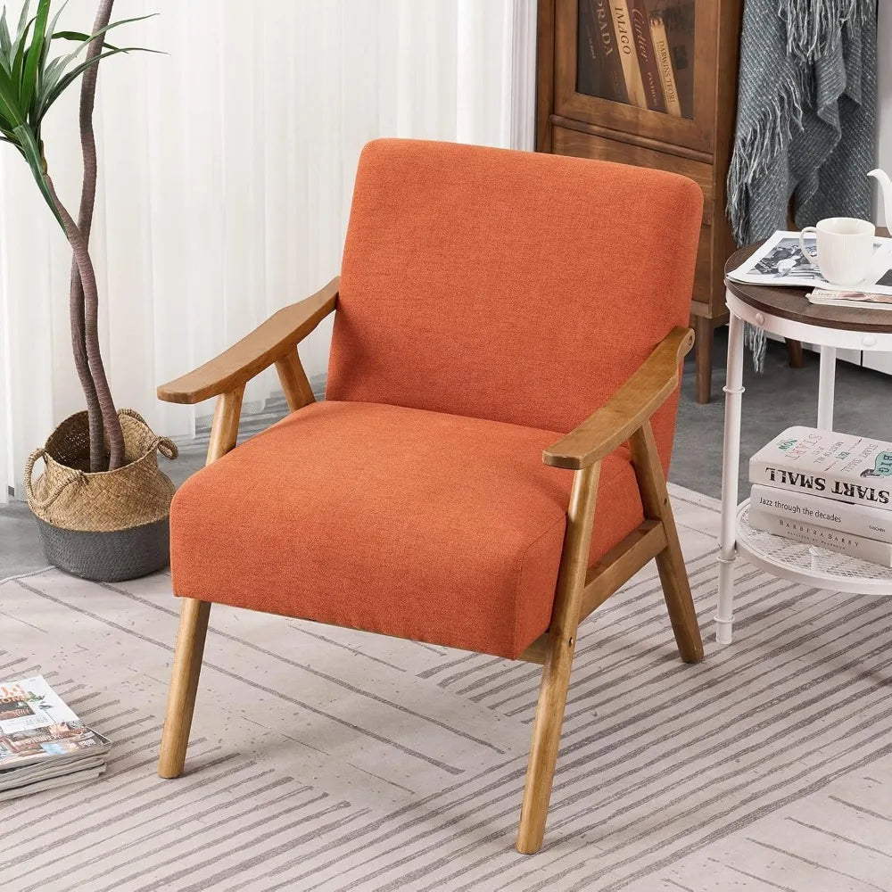 ANDREA Solara Retro Mid-Century Accent Lounge Chairs Set – 21.7" W