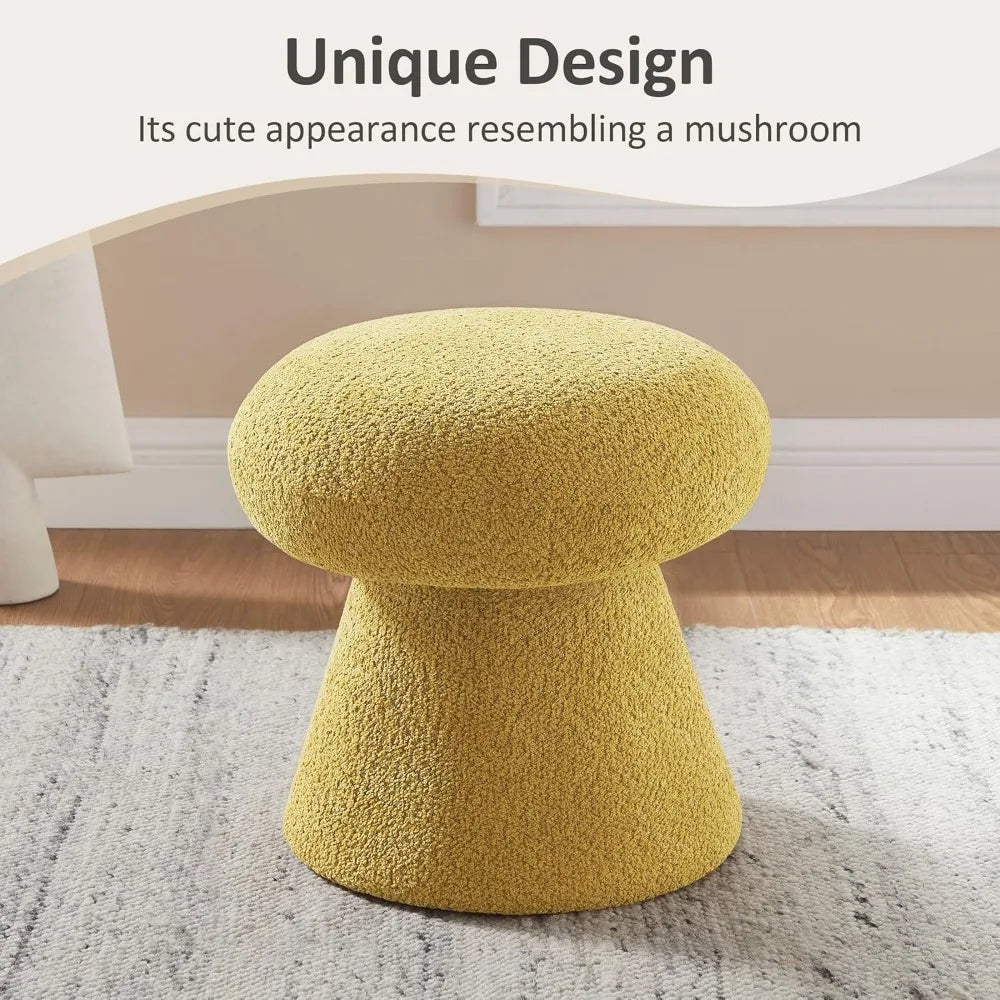 AUTUMN Mushroom Shape Round Footstool Ottoman -16.54 W