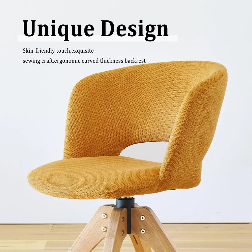 RYDER Liora Mid-Century Swivel Accent Chair – Upholstered Desk/Vanity Chair - 18.7"W