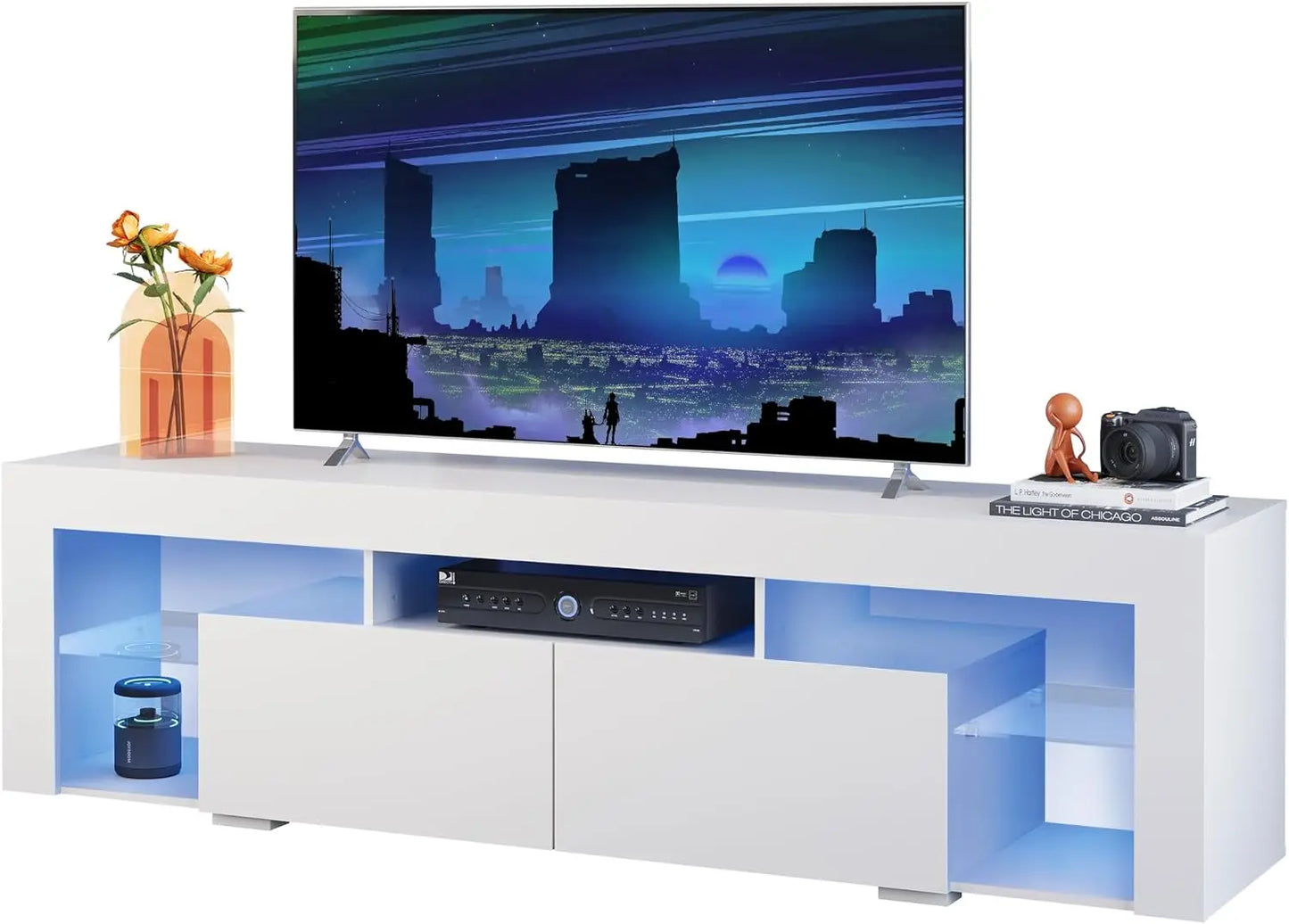 STELLA LED Entertainment Center TV Stand – 70" W
