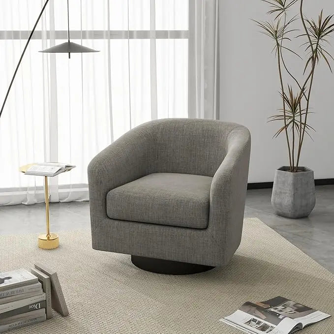 VINCENT Swivel Barrel Accent Chairs Set of 2 – Modern Armchair - 28.79" W