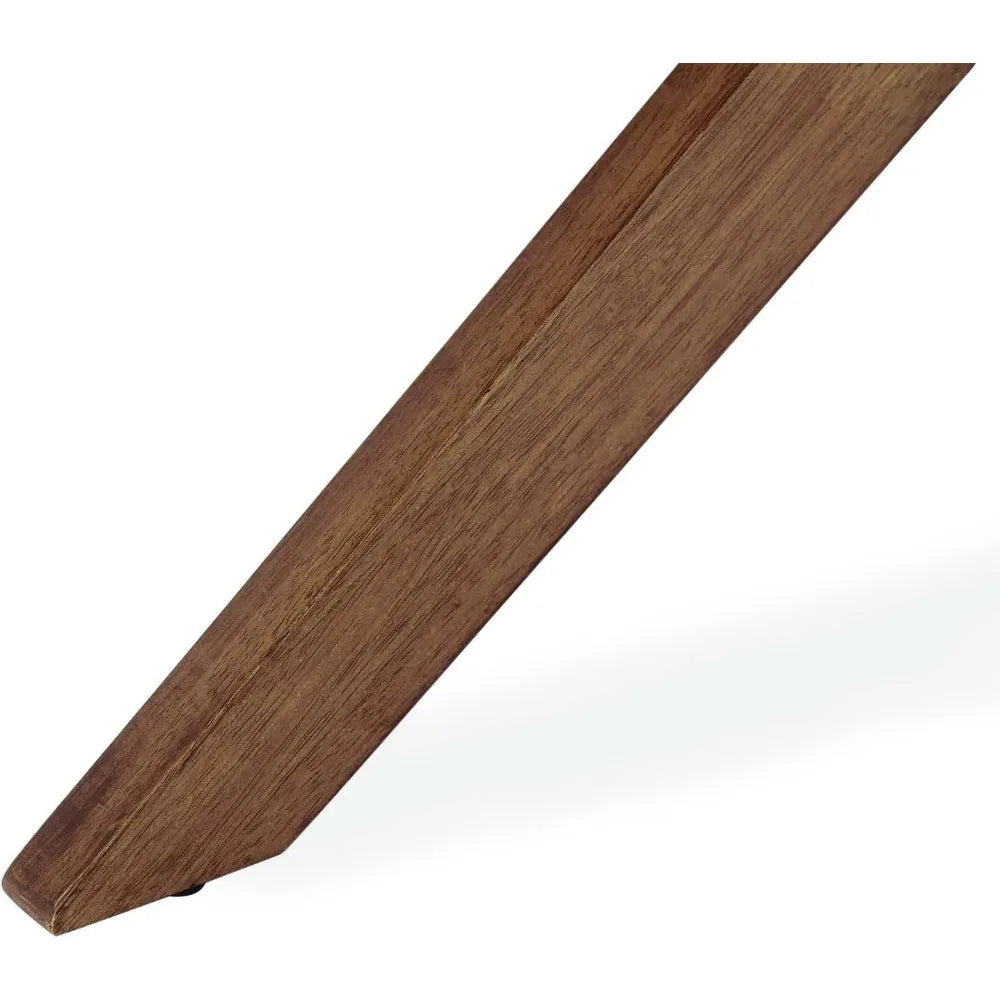 RHYS Mid-Century Modern Round Wood Dining Table - Walnut 47"W