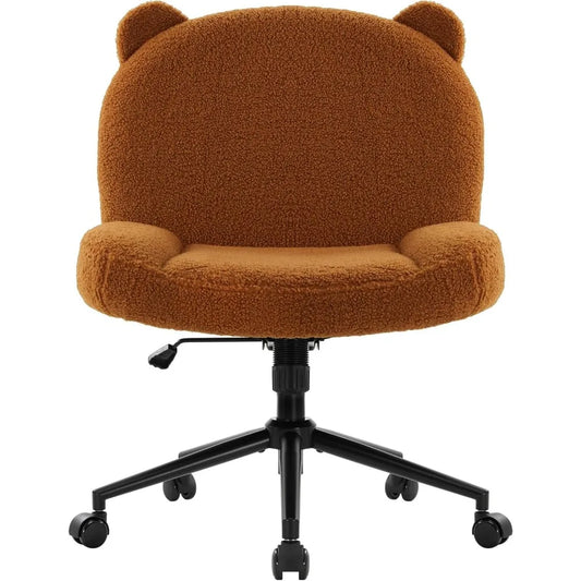VANUATU Armless Office Desk Chair with Wheels, Ergonomic Criss Cross Legged - 28.35" W