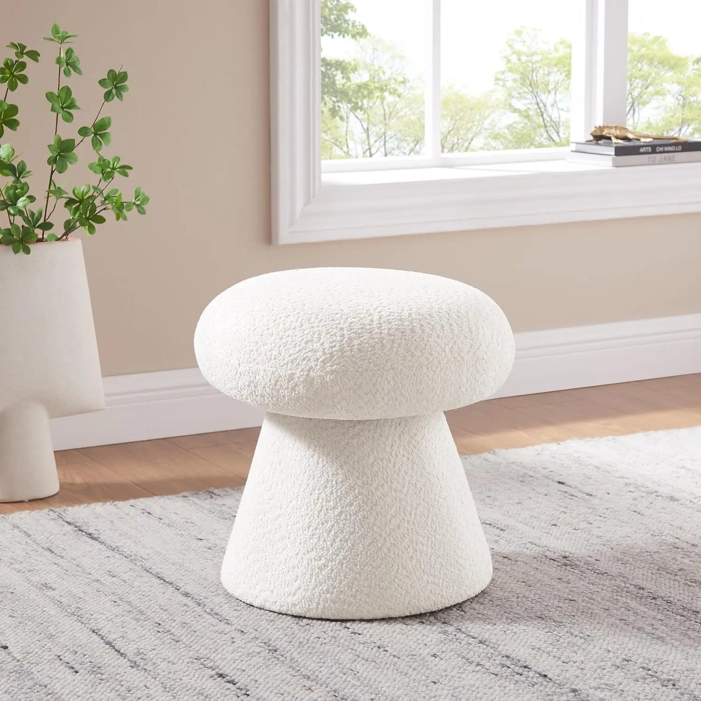 AUTUMN Mushroom Shape Round Footstool Ottoman -16.54 W