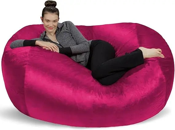CARMEN LoungaNest XL Plush Bean Bag Lounger – Memory Foam Sofa Style | 72'' W