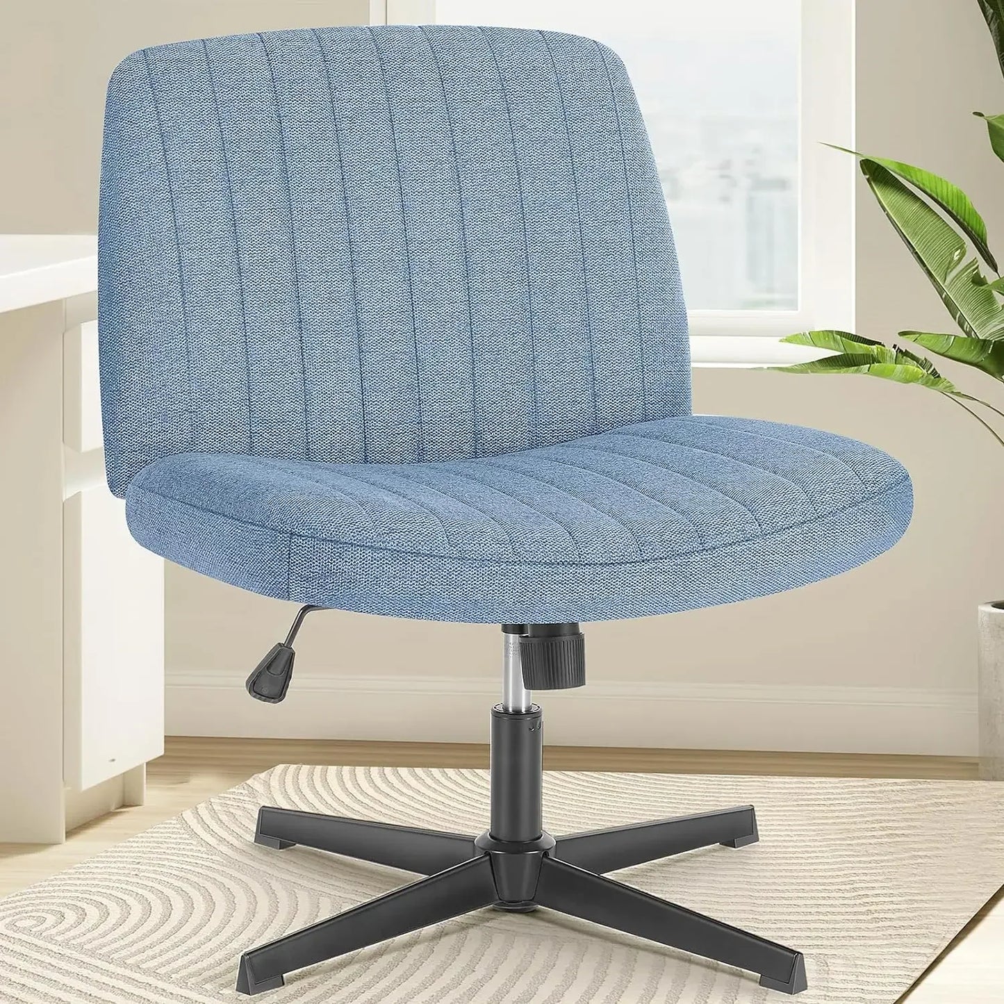 DJIBOUTI OLIXIS Criss Cross Chair, Cross Legged Office Chair, 24" W